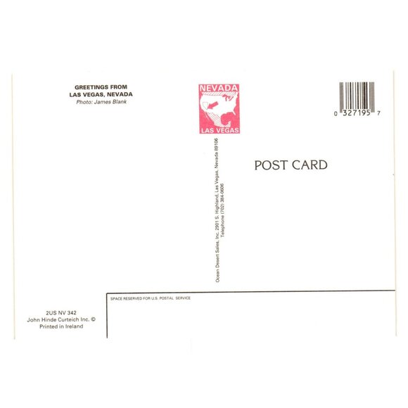 Mirage Casino Marquee Vintage Postcard Dolphin Statues Vegas Strip Night Lights - Picture 2 of 2